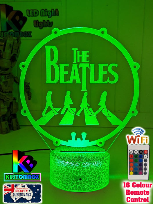 The Beatles Rock N Roll Music Legends Band 3D Led Night Light Lamp - KustomboxNight Lights & Ambient LightingKustomboxStandard Size