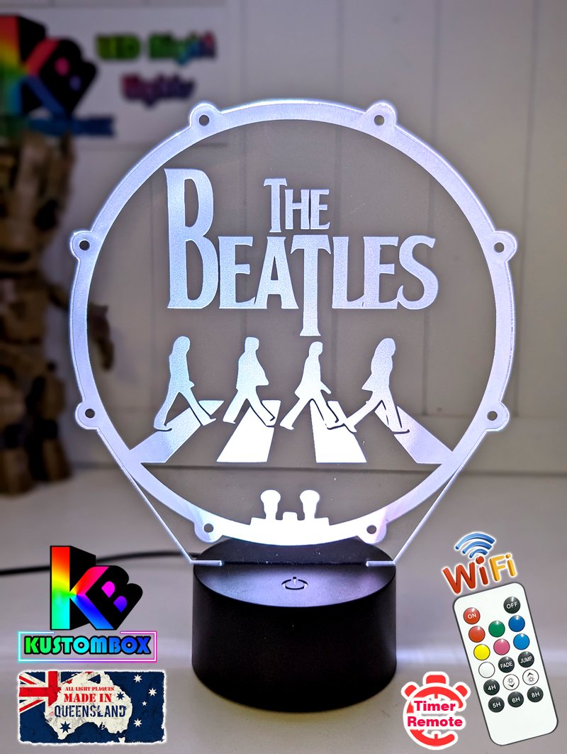 The Beatles Rock N Roll Music Legends Band 3D Led Night Light Lamp - KustomboxNight Lights & Ambient LightingKustomboxStandard Size