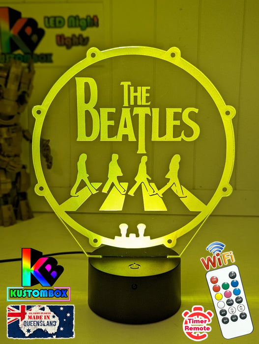The Beatles Rock N Roll Music Legends Band 3D Led Night Light Lamp - KustomboxNight Lights & Ambient LightingKustomboxStandard Size