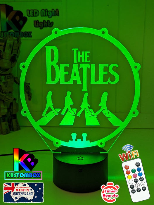 The Beatles Rock N Roll Music Legends Band 3D Led Night Light Lamp - KustomboxNight Lights & Ambient LightingKustomboxStandard Size