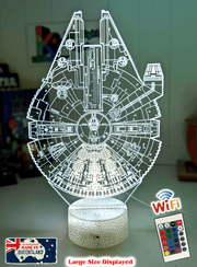 The Millennium Falcon 3D LED Night Light Lamp - KustomboxNight Lights & Ambient LightingKustomboxStandard Size