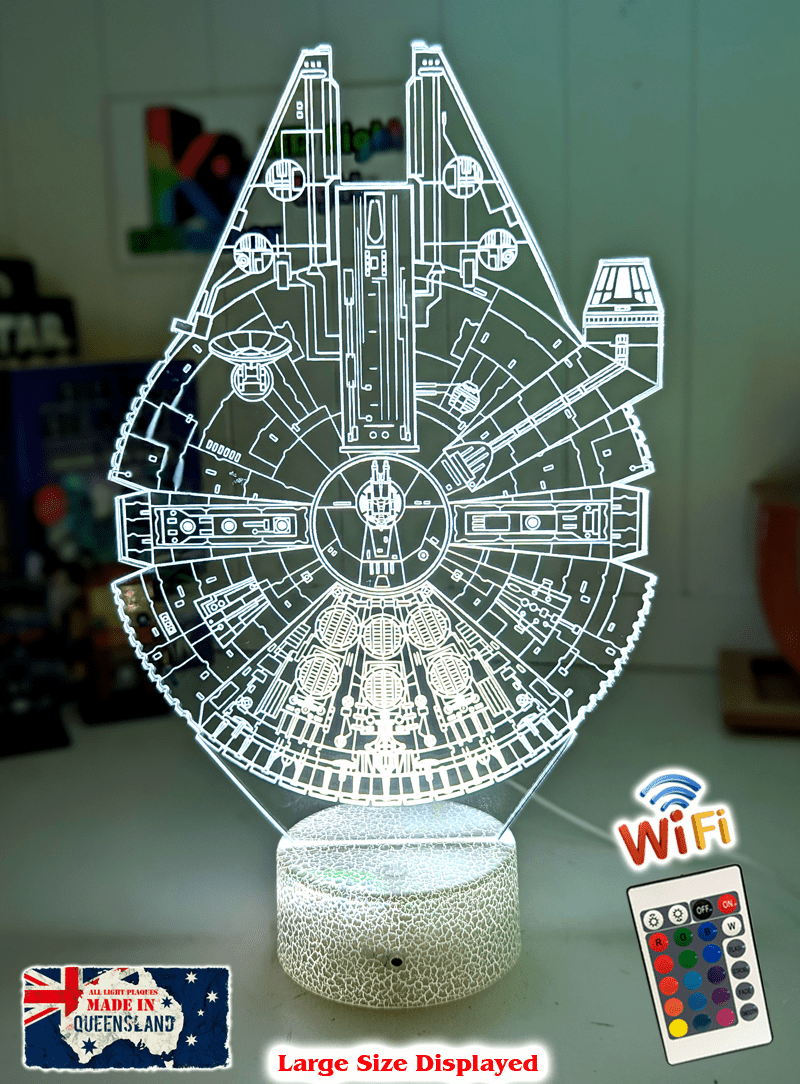 The Millennium Falcon 3D LED Night Light Lamp - KustomboxNight Lights & Ambient LightingKustomboxStandard Size
