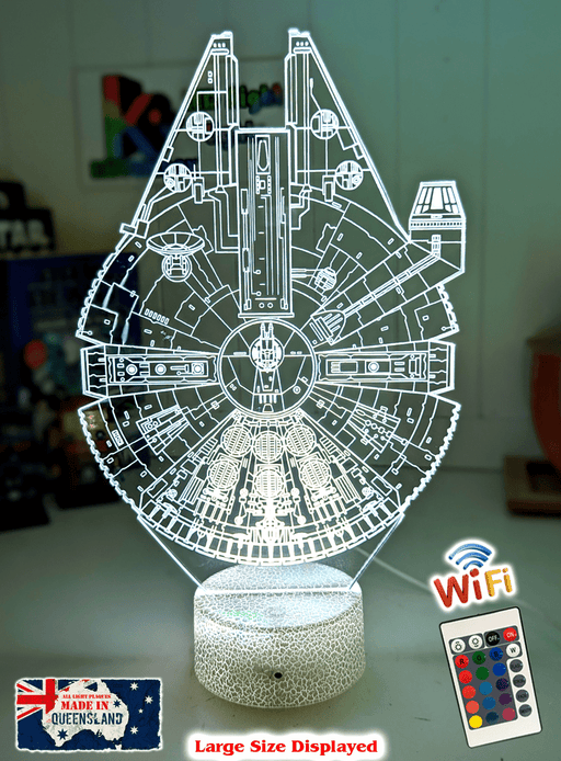 The Millennium Falcon 3D LED Night Light Lamp - KustomboxNight Lights & Ambient LightingKustomboxStandard Size