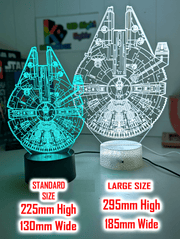 The Millennium Falcon 3D LED Night Light Lamp - KustomboxNight Lights & Ambient LightingKustomboxStandard Size
