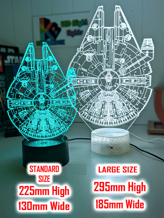 The Millennium Falcon 3D LED Night Light Lamp - KustomboxNight Lights & Ambient LightingKustomboxStandard Size