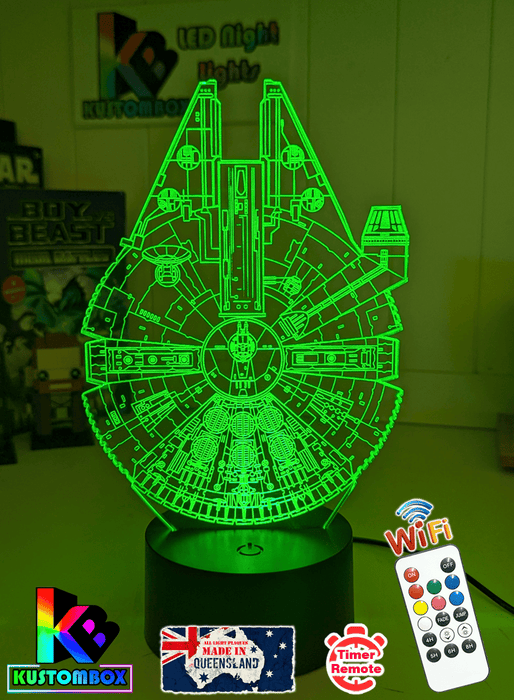 The Millennium Falcon 3D LED Night Light Lamp - KustomboxNight Lights & Ambient LightingKustomboxStandard Size