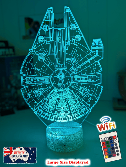 The Millennium Falcon 3D LED Night Light Lamp - KustomboxNight Lights & Ambient LightingKustomboxStandard Size