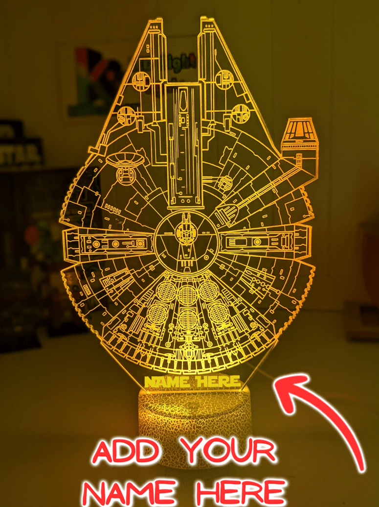 The Millennium Falcon 3D LED Night Light Lamp - KustomboxNight Lights & Ambient LightingKustomboxStandard Size