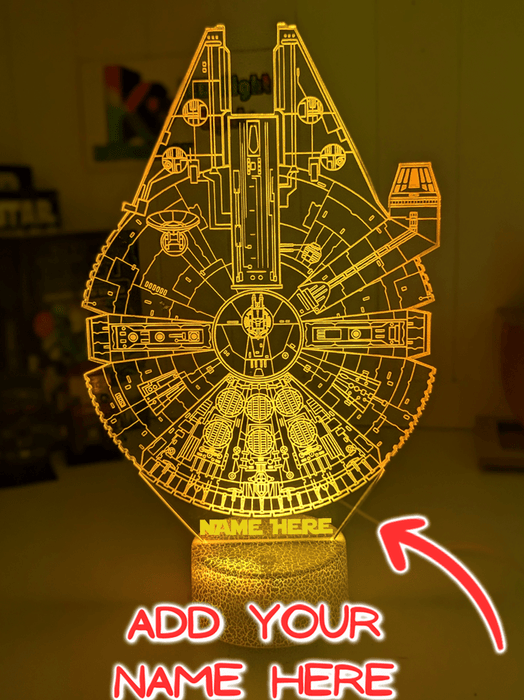The Millennium Falcon 3D LED Night Light Lamp - KustomboxNight Lights & Ambient LightingKustomboxStandard Size