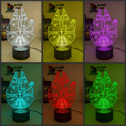 The Millennium Falcon 3D LED Night Light Lamp - KustomboxNight Lights & Ambient LightingKustomboxStandard Size