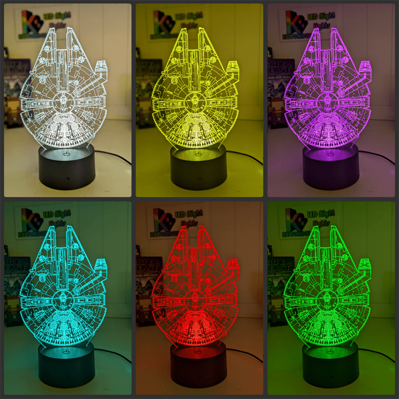 The Millennium Falcon 3D LED Night Light Lamp - KustomboxNight Lights & Ambient LightingKustomboxStandard Size