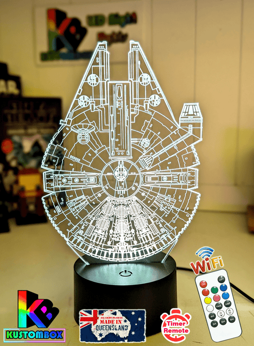 The Millennium Falcon 3D LED Night Light Lamp - KustomboxNight Lights & Ambient LightingKustomboxStandard Size