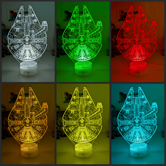 The Millennium Falcon 3D LED Night Light Lamp - KustomboxNight Lights & Ambient LightingKustomboxStandard Size