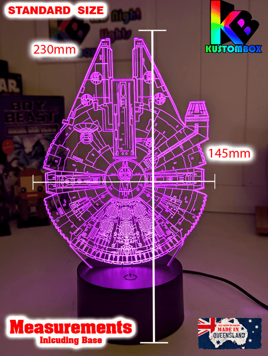 The Millennium Falcon 3D LED Night Light Lamp - KustomboxNight Lights & Ambient LightingKustomboxStandard Size