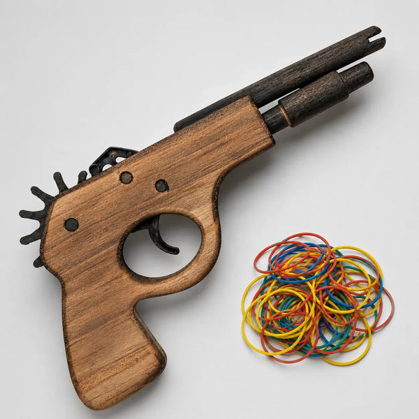 Timber Hand Pistol Wooden Rubber Band Gun Classic Wooden Toy - KustomboxToys & GamesKustombox1 x Musket Gun