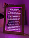 To My Husband Love Your Wife Motivational Quote Timber Frame USB 3D LED Night Light Lamp - KustomboxNight Lights & Ambient LightingKustomboxTimber Frame Light - $34.99