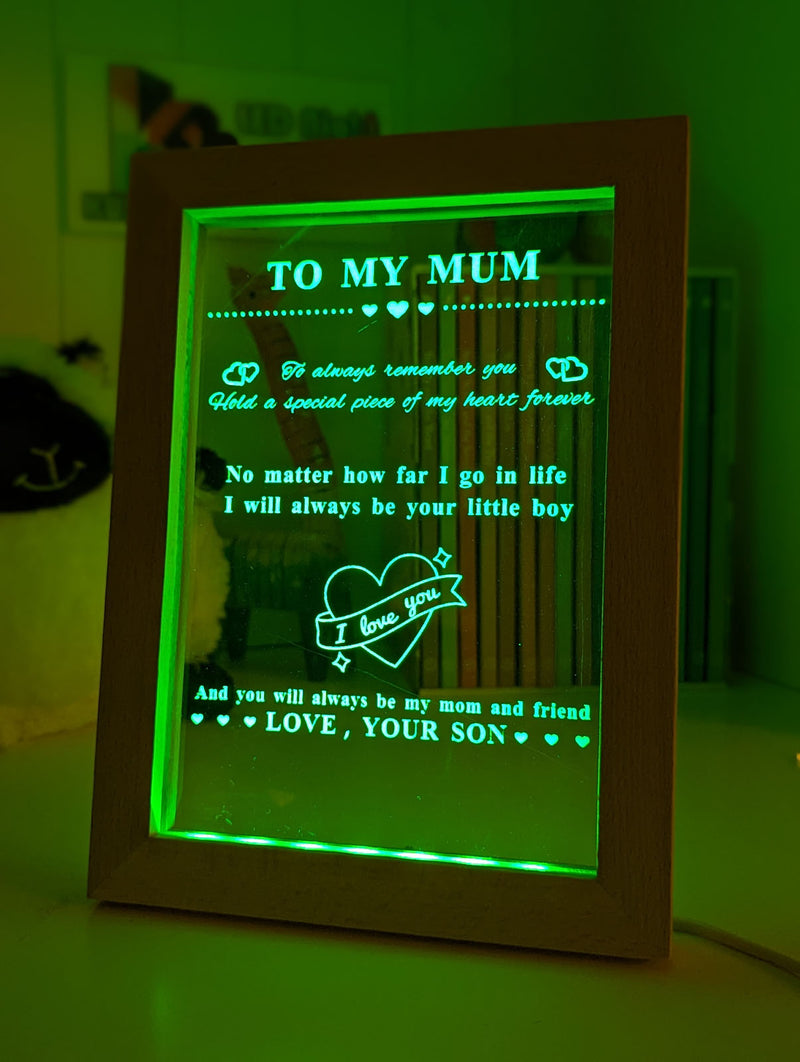 My Mum I Love You Motivational Quote Night Light Room Lamp
