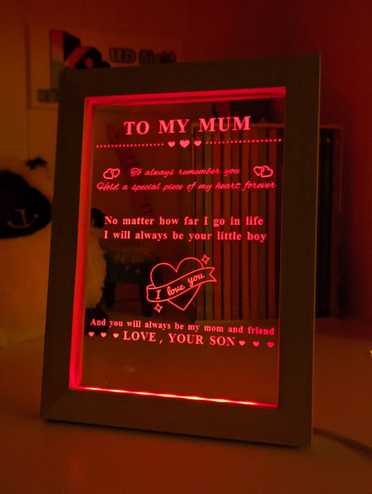 My Mum I Love You Motivational Quote Night Light Room Lamp