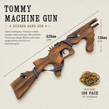 Tommy Machine Gun Wooden Rubber Band Toy Classic Timber Toy - KustomboxToys & GamesKustombox1 x Tommy Machine Gun