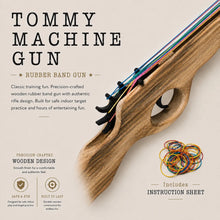 Tommy Machine Gun Wooden Rubber Band Toy Classic Timber Toy - KustomboxToys & GamesKustombox2 x Tommy Machine Gun