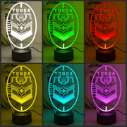 TONGA Rugby League Team Ball Shaped Personalised Name 3D LED Night Light Lamp - KustomboxNight Lights & Ambient LightingKustomboxStandard Size