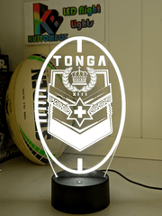 TONGA Rugby League Team Ball Shaped Personalised Name 3D LED Night Light Lamp - KustomboxNight Lights & Ambient LightingKustomboxStandard Size