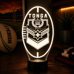 Tonga Rugby League Team Personalised 3D LED Night Light Lamp - KustomboxNight Lights & Ambient LightingKustomboxStandard SizeBlack 16 Colours + Remote
