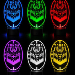 Tonga Rugby League Team Personalised 3D LED Night Light Lamp - KustomboxNight Lights & Ambient LightingKustomboxStandard SizeBlack 16 Colours + Remote