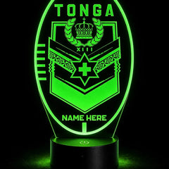 Tonga Rugby League Team Personalised 3D LED Night Light Lamp - KustomboxNight Lights & Ambient LightingKustomboxStandard SizeBlack 16 Colours + Remote