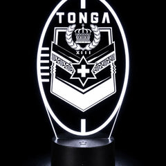 Tonga Rugby League Team Personalised 3D LED Night Light Lamp - KustomboxNight Lights & Ambient LightingKustomboxStandard SizeBlack 16 Colours + Remote