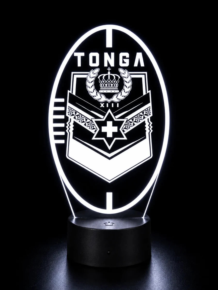 Tonga Rugby League Team Personalised 3D LED Night Light Lamp - KustomboxNight Lights & Ambient LightingKustomboxStandard SizeBlack 16 Colours + Remote