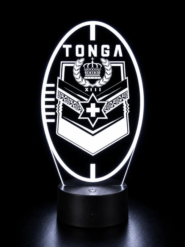 Tonga Rugby League Team Personalised 3D LED Night Light Lamp - KustomboxNight Lights & Ambient LightingKustomboxStandard SizeBlack 16 Colours + Remote
