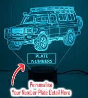 Toyota 78 Series Troop Carrier 3D LED Night Light Custom Acrylic LandCruiser Lamp - KustomboxNight Lights & Ambient LightingKustomboxStandard Size - No Personalisation