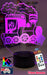 Train Personalised Name 3D LED Night Light Lamp - KustomboxNight Lights & Ambient LightingKustomboxStandard No NameWhite Crack Base