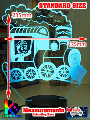 Train Personalised Name 3D LED Night Light Lamp - KustomboxNight Lights & Ambient LightingKustomboxStandard No NameWhite Crack Base