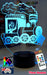Train Personalised Name 3D LED Night Light Lamp - KustomboxNight Lights & Ambient LightingKustomboxStandard No NameWhite Crack Base
