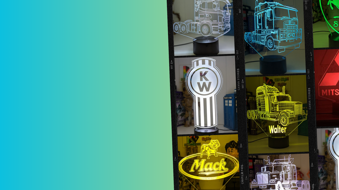 Mancave Truck Lamp Signs for Bar or Garage 