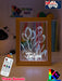 Tulip Flower Garden Personalised Name Timber Frame USB 3D LED Night Light Lamp - KustomboxNight Lights & Ambient LightingKustomboxTimber Frame Light - $34.99