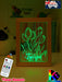 Tulip Flower Garden Personalised Name Timber Frame USB 3D LED Night Light Lamp - KustomboxNight Lights & Ambient LightingKustomboxTimber Frame Light - $34.99
