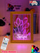 Tulip Flower Garden Personalised Name Timber Frame USB 3D LED Night Light Lamp - KustomboxNight Lights & Ambient LightingKustomboxTimber Frame Light - $34.99