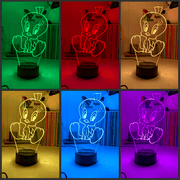 Tweety Bird 3D LED Night Light Cute Cartoon Acrylic Lamp for Kids Bedroom & Nursery - KustomboxNight Lights & Ambient LightingKustomboxStandard Size - No Name