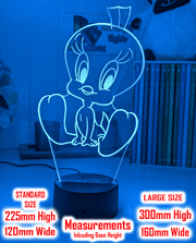 Tweety Bird 3D LED Night Light Cute Cartoon Acrylic Lamp for Kids Bedroom & Nursery - KustomboxNight Lights & Ambient LightingKustomboxStandard Size - No Name