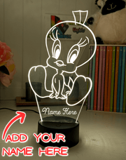 Tweety Bird 3D LED Night Light Cute Cartoon Acrylic Lamp for Kids Bedroom & Nursery - KustomboxNight Lights & Ambient LightingKustomboxStandard Size - No Name