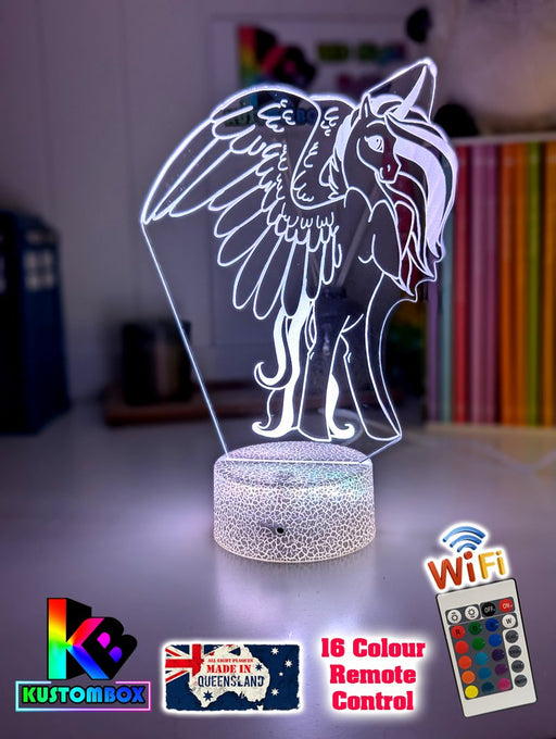 Unicorn Pegasus Fantasy 3D LED Night Light Lamp - KustomboxNight Lights & Ambient LightingKustomboxStandard Size no Name