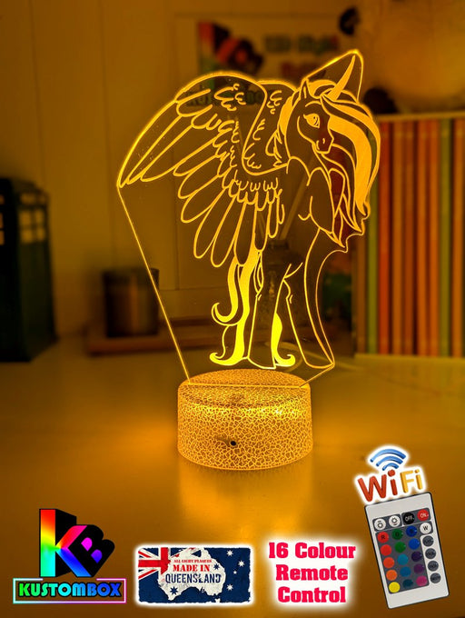 Unicorn Pegasus Fantasy 3D LED Night Light Lamp - KustomboxNight Lights & Ambient LightingKustomboxStandard Size no Name