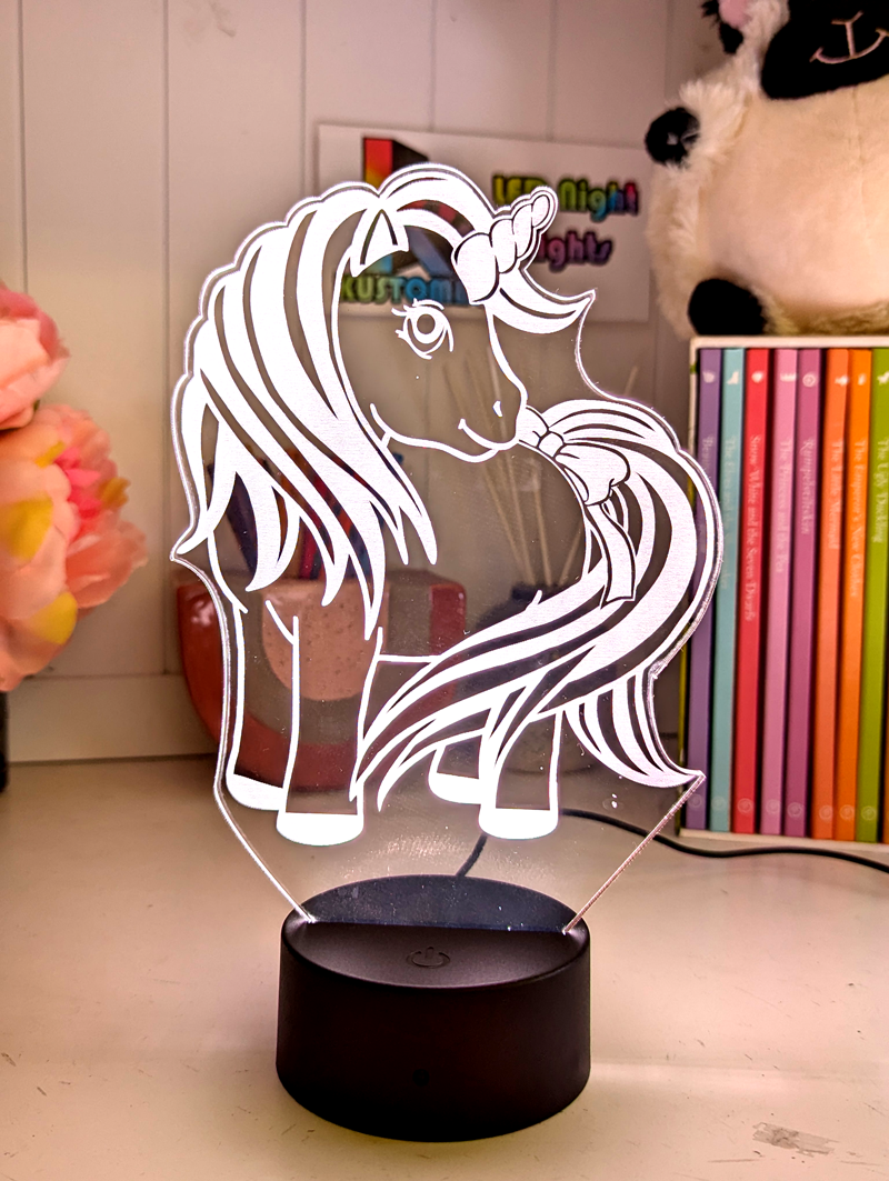 Personalised Unicorn LED Night Light Custom Children’s Lamp for Bedrooms & Nurseries