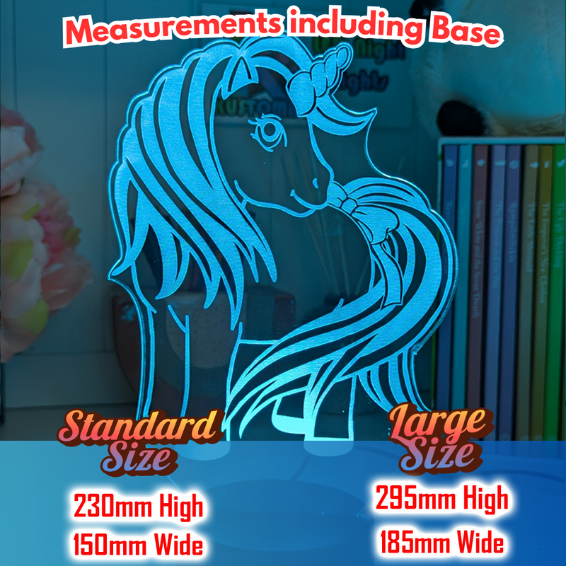 Personalised Unicorn LED Night Light Custom Children’s Lamp for Bedrooms & Nurseries
