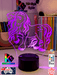 Unicorn Pony Personalised Name 3D LED Night Light Childs Room Lamp - KustomboxNight Lights & Ambient LightingKustomboxStandard Size No Name