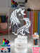 Unicorn Pony Personalised Name 3D LED Night Light Lamp - KustomboxNight Lights & Ambient LightingKustomboxStandard Size - No Name