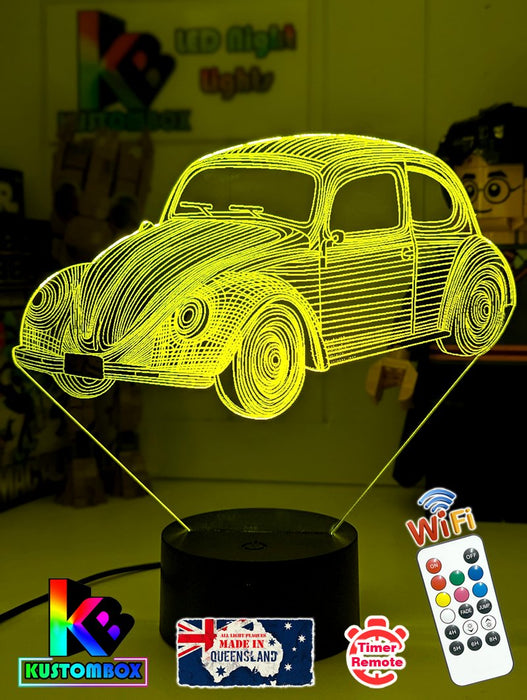 VW Beetle Volkswagon 60's Model 3D LED Night Light Lamp - KustomboxNight Lights & Ambient LightingKustomboxStandard Size